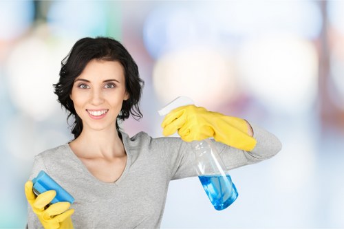 Professional carpet cleaning work being carried out in a property